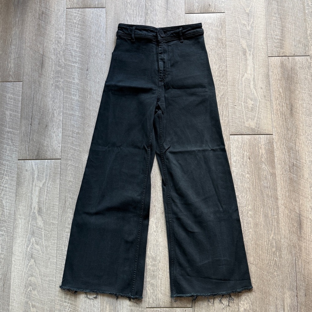 Zara Black Straight-Leg Marine jeans